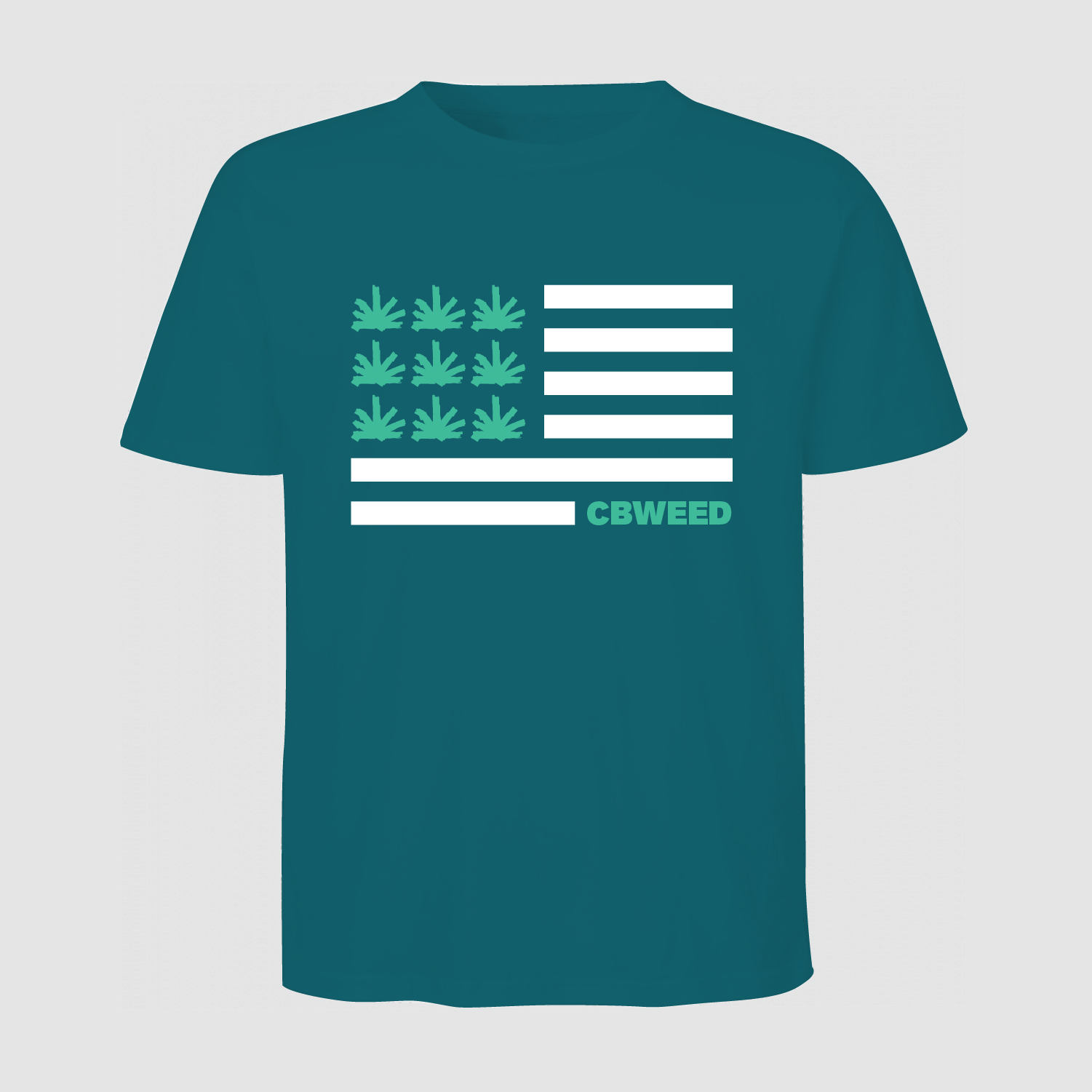T-SHIRT VERDE CBWEED - FLAG